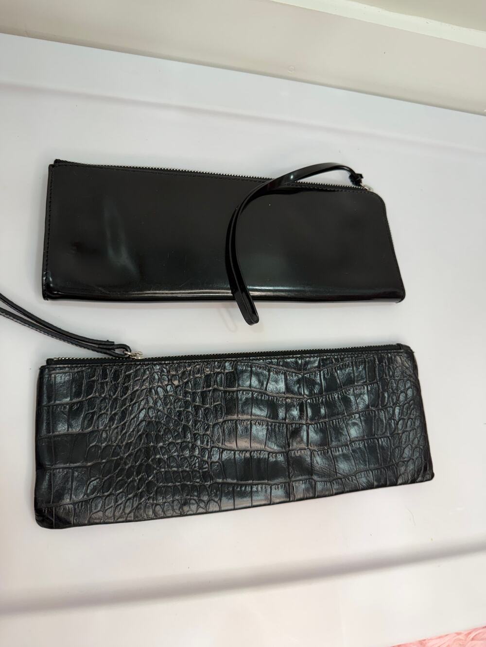 Club Monaco Black Slim Clutches Set of 2